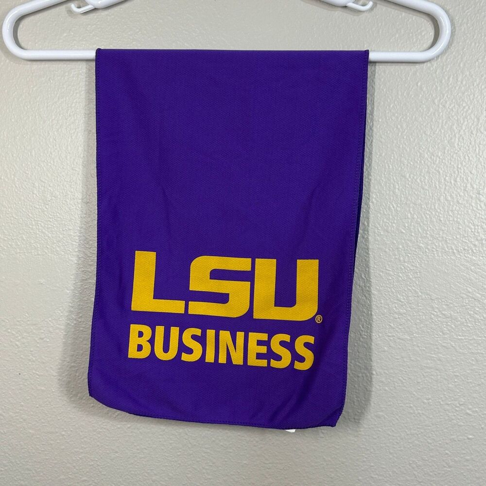LSU Cooling Towel Unisex One Size Purple Yellow Business Logo College Fan Gear